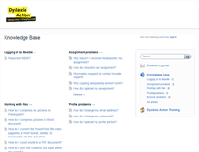 Tablet Screenshot of moodlesupport.dyslexiaaction.org.uk